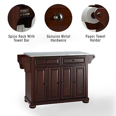 Crosley Alexandria Steel-Top Kitchen Island