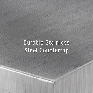 Crosley Alexandria Steel-Top Kitchen Island
