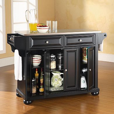 Crosley Alexandria Steel-Top Kitchen Island