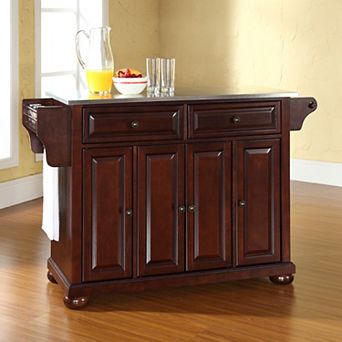 Crosley Alexandria Steel-Top Kitchen Island