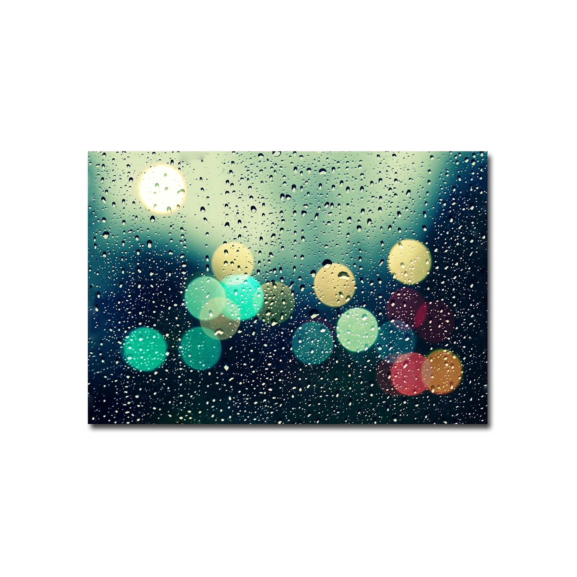 Rainy City Canvas Wall Art, Multicolor