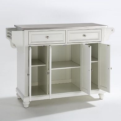Crosley Cambridge Wide Stainless Steel Top Kitchen Island