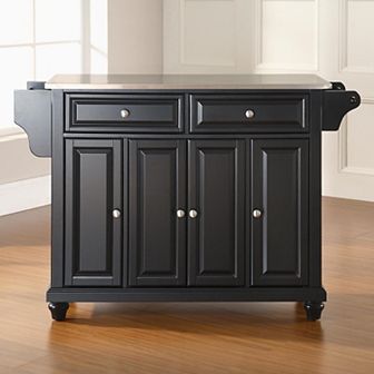 Crosley Cambridge Wide Stainless Steel Top Kitchen Island