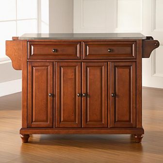 Crosley Cambridge Wide Stainless Steel Top Kitchen Island