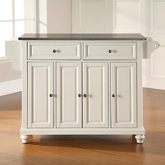 Crosley Cambridge Wide Stainless Steel Top Kitchen Island