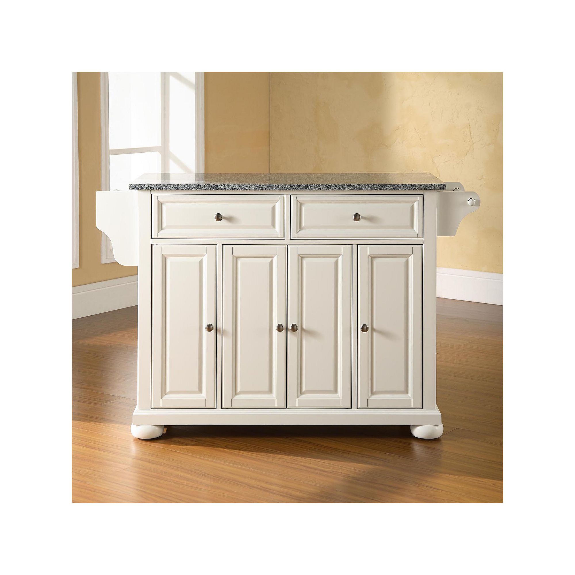 Crosley Alexandria Granite Kitchen Island, White