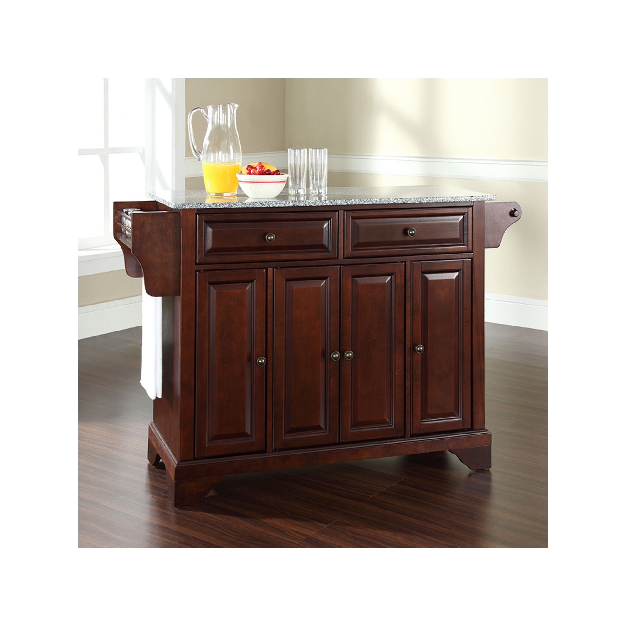 Crosley Lafayette Granite Kitchen Island, Brown