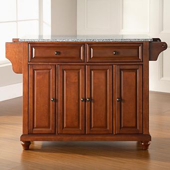 Crosley Cambridge Gray Granite Kitchen Island