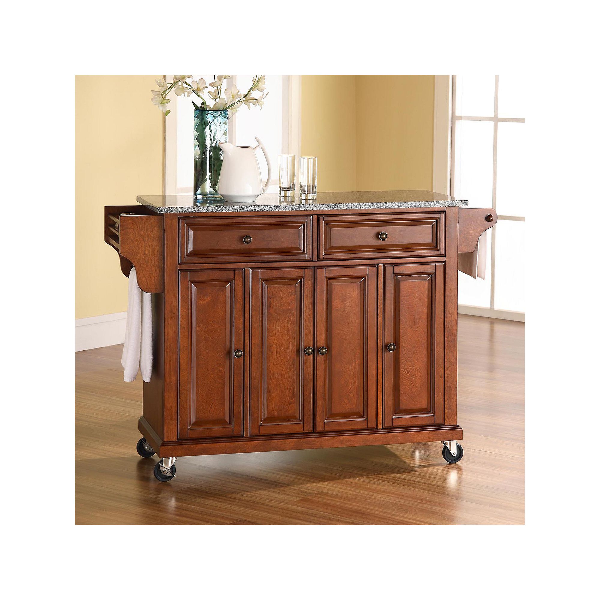 Crosley Furniture Granite Kitchen Cart, Red