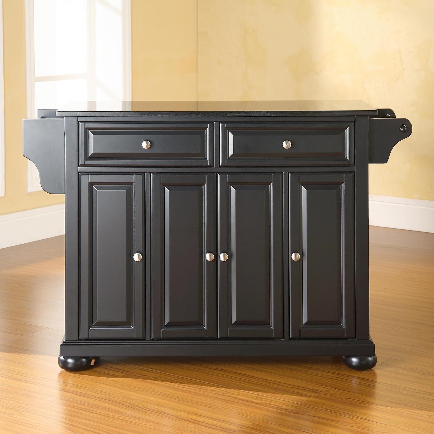 Crosley Furniture Alexandria Granite Kitchen Island   2061748 Black