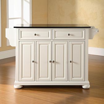 Crosley Alexandria Black Granite Kitchen Island