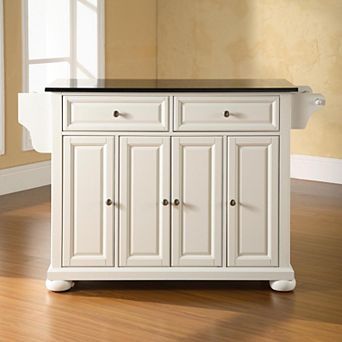 Crosley Alexandria Black Granite Kitchen Island