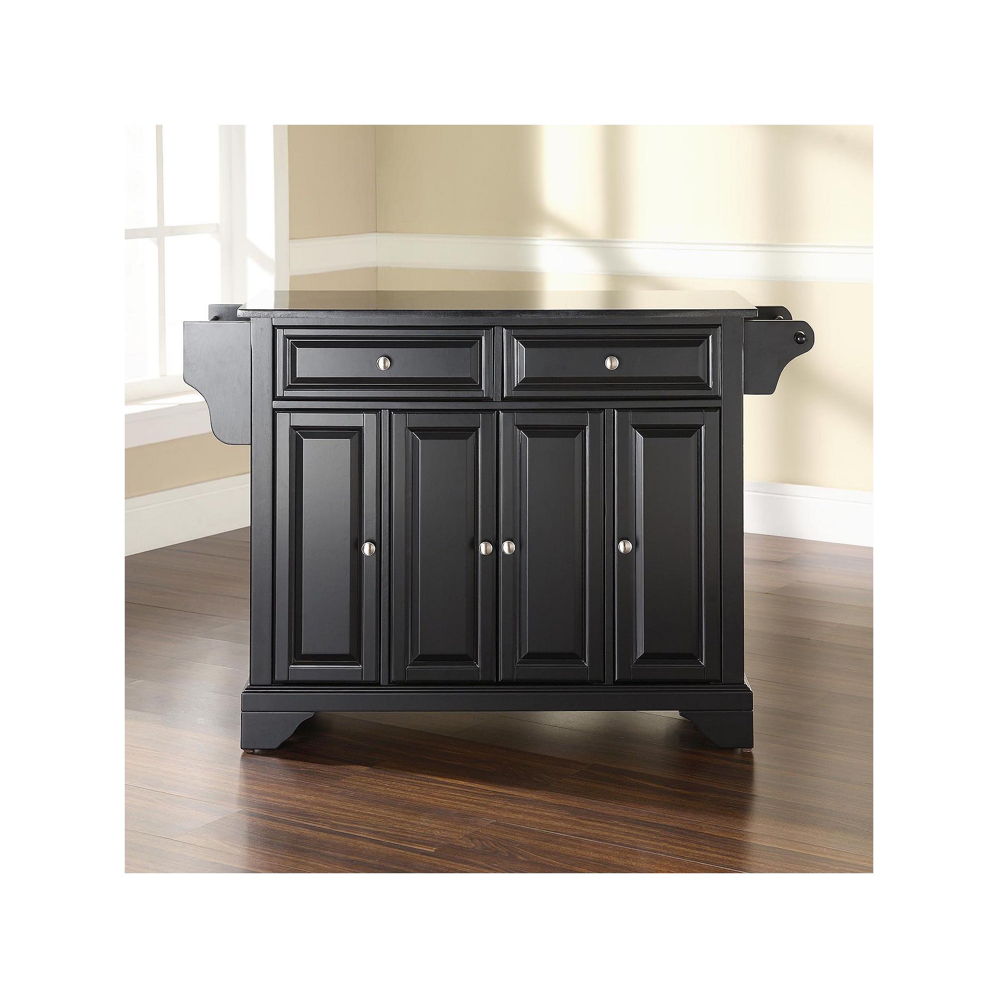 Crosley Lafayette Granite Kitchen Island, Black