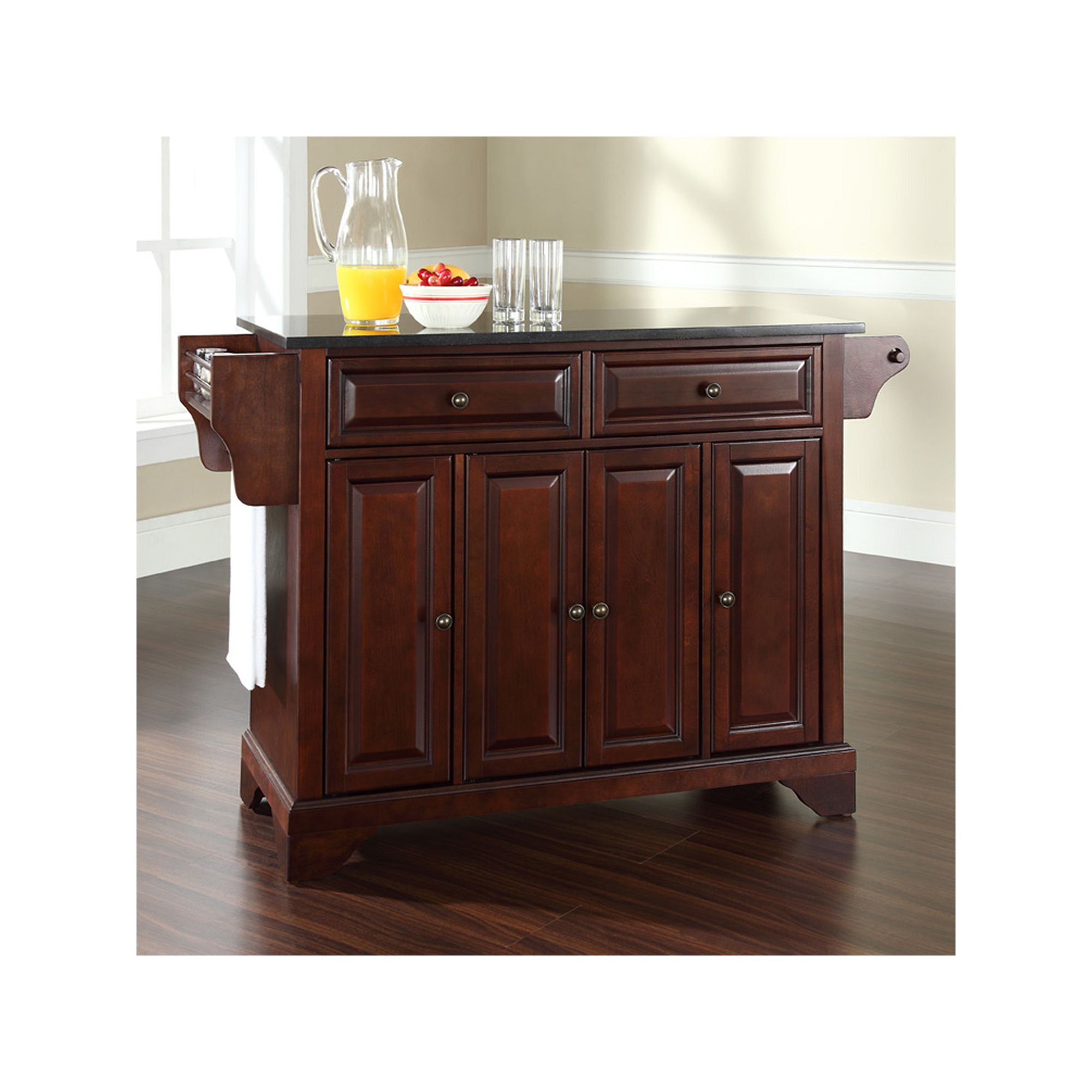 Crosley Lafayette Granite Kitchen Island, Brown