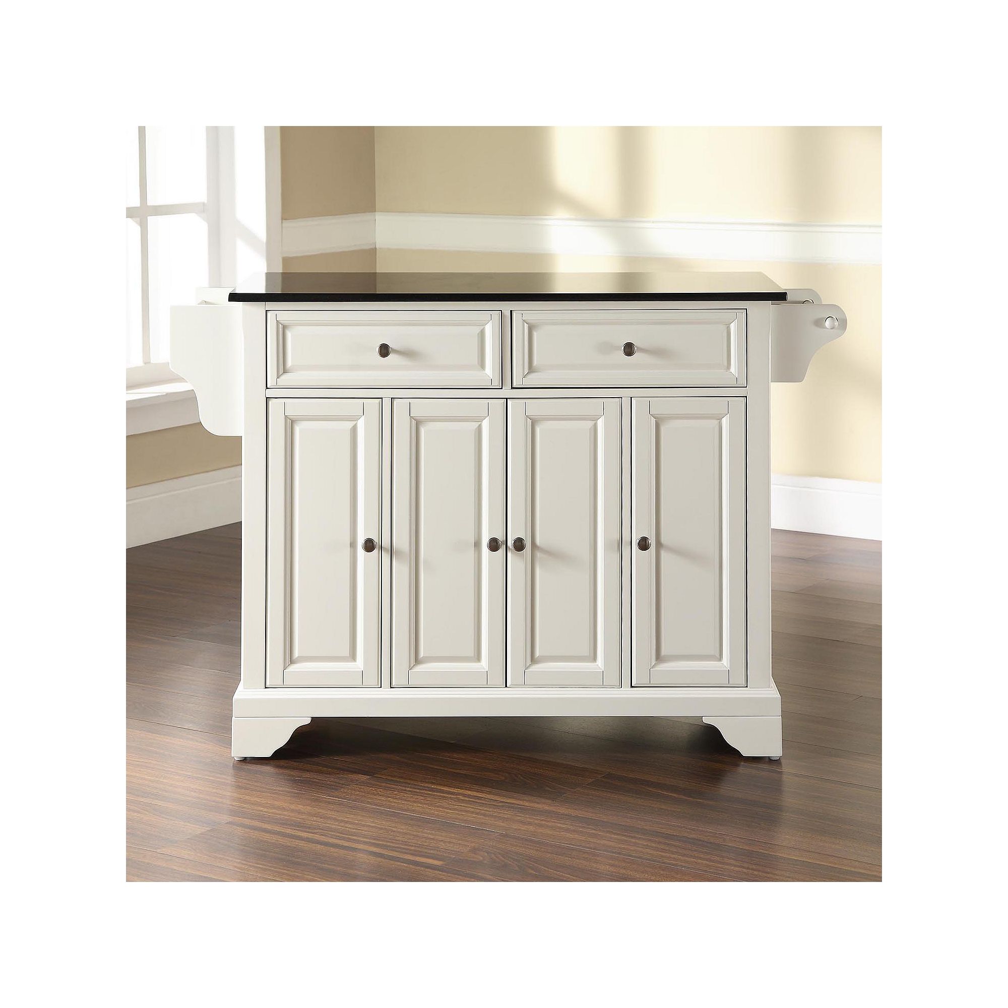Crosley Lafayette Granite Kitchen Island, White
