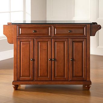 Crosley Cambridge Black Granite Kitchen Island