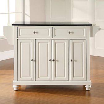 Crosley Cambridge Black Granite Kitchen Island
