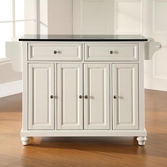 Crosley Cambridge Black Granite Kitchen Island