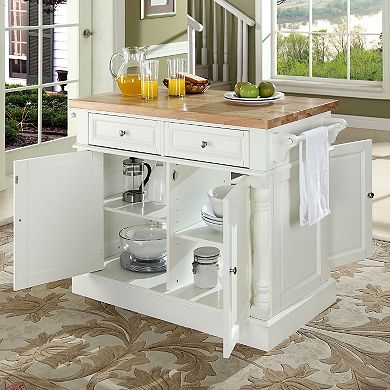 Crosley Furniture Butcher Block Top Kitchen Island