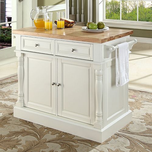 Crosley Furniture Butcher Block Top Kitchen Island