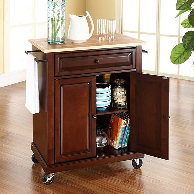 Crosley Furniture Wood Top Kitchen Island Cart