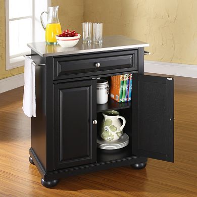 Crosley Alexandria Stainless Steel Top Kitchen Island
