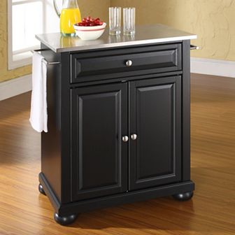 Crosley Alexandria Stainless Steel Top Kitchen Island