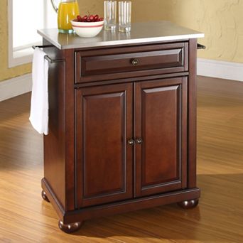 Crosley Alexandria Stainless Steel Top Kitchen Island