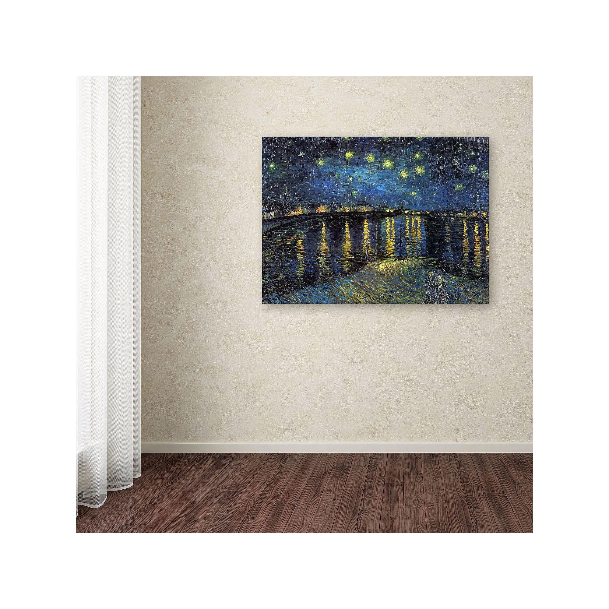 Starry Night II Canvas Wall Art by Vincent van Gogh, Multicolor