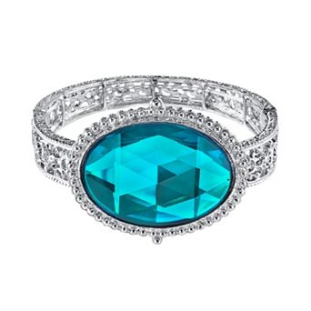 1928 Filigree Cuff Stretch Bracelet