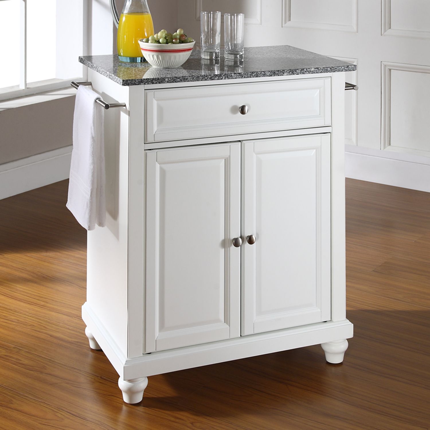 Crosley Furniture Cambridge Granite Top Kitchen Island   2062281 White