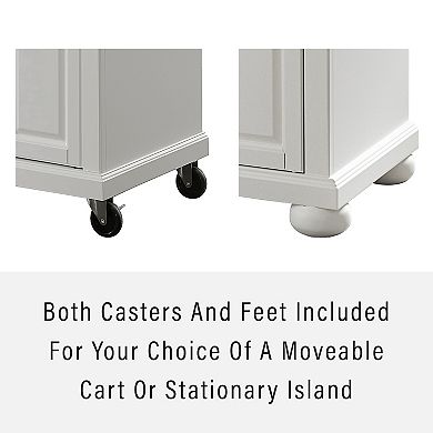 Crosley Furniture Alexandria Black Granite Top Kitchen Island
