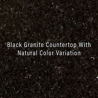 Crosley Furniture Alexandria Black Granite Top Kitchen Island