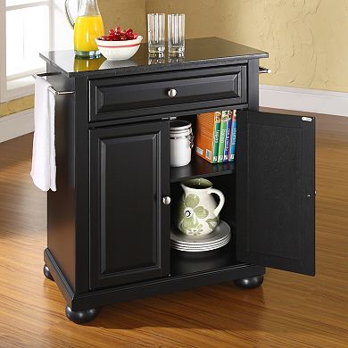 Crosley Furniture Alexandria Black Granite Top Kitchen Island