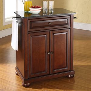 Crosley Furniture Alexandria Black Granite Top Kitchen Island