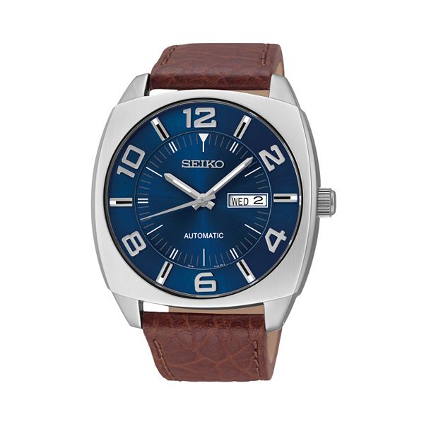 Seiko Men's Recraft Leather Automatic Watch - SNKN37