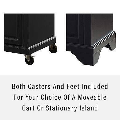 Crosley Furniture LaFayette Black Granite Top Kitchen Island