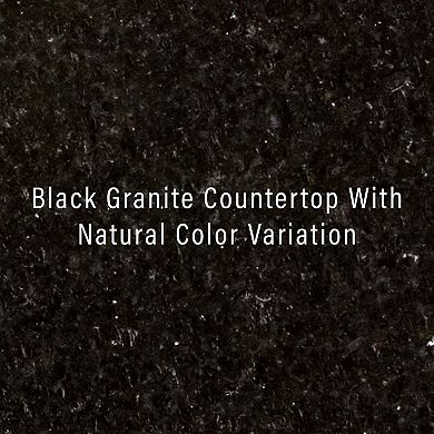 Crosley Furniture LaFayette Black Granite Top Kitchen Island