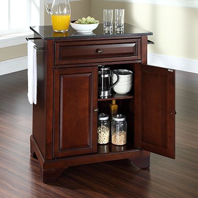 Crosley Furniture LaFayette Black Granite Top Kitchen Island