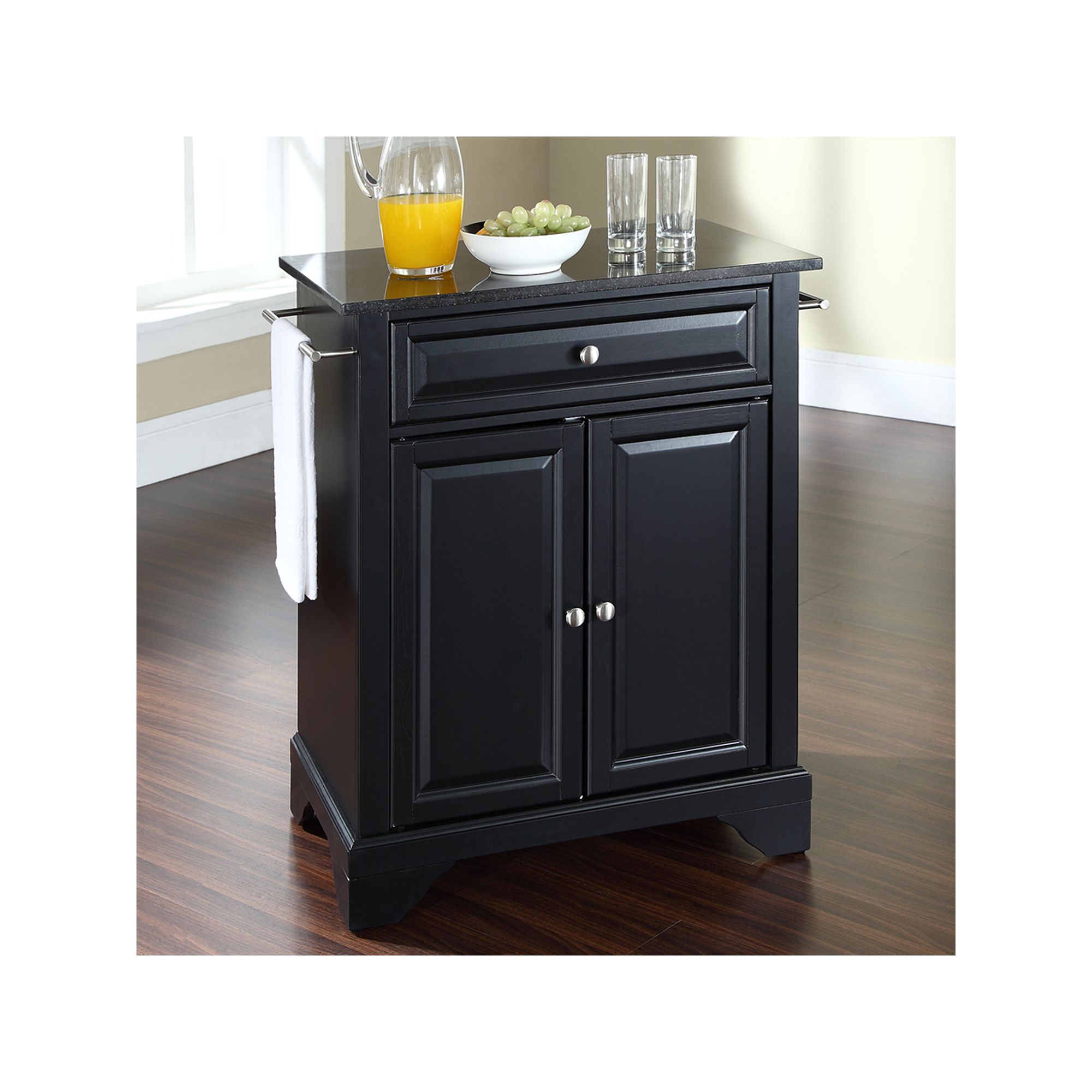 Crosley Furniture LaFayette Black Granite Top Kitchen Island