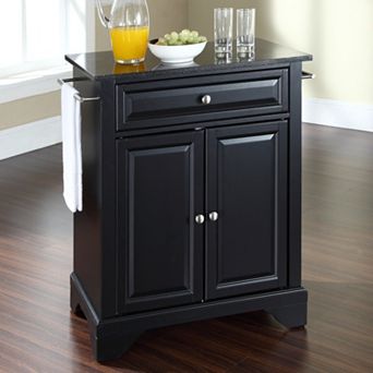 Crosley Furniture LaFayette Black Granite Top Kitchen Island