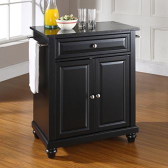 Crosley Furniture Cambridge Black Granite Top Kitchen Island