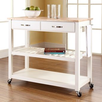 Crosley Wood Top Kitchen Cart