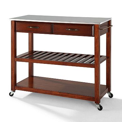 Crosley Furniture Stainless Steel Top Kitchen Cart