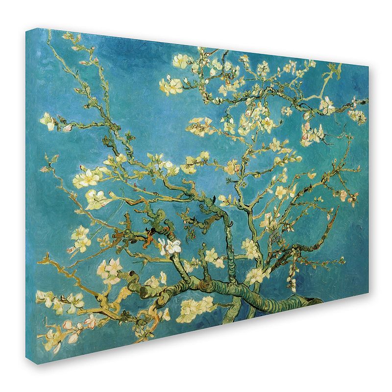 Almond Branches in Bloom Canvas Wall Art by Vincent van Gogh, Multicol