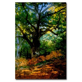 "Bodmer Oak, Fontainebleau Forest" Canvas Wall Art by Claude Monet