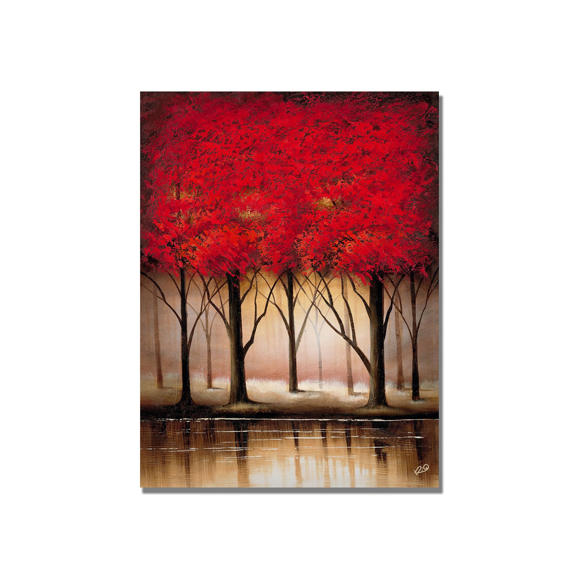 Serenade in Red Canvas Wall Art, Multicolor
