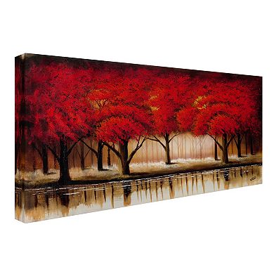 "Parade of Red Trees II" Canvas Wall Art