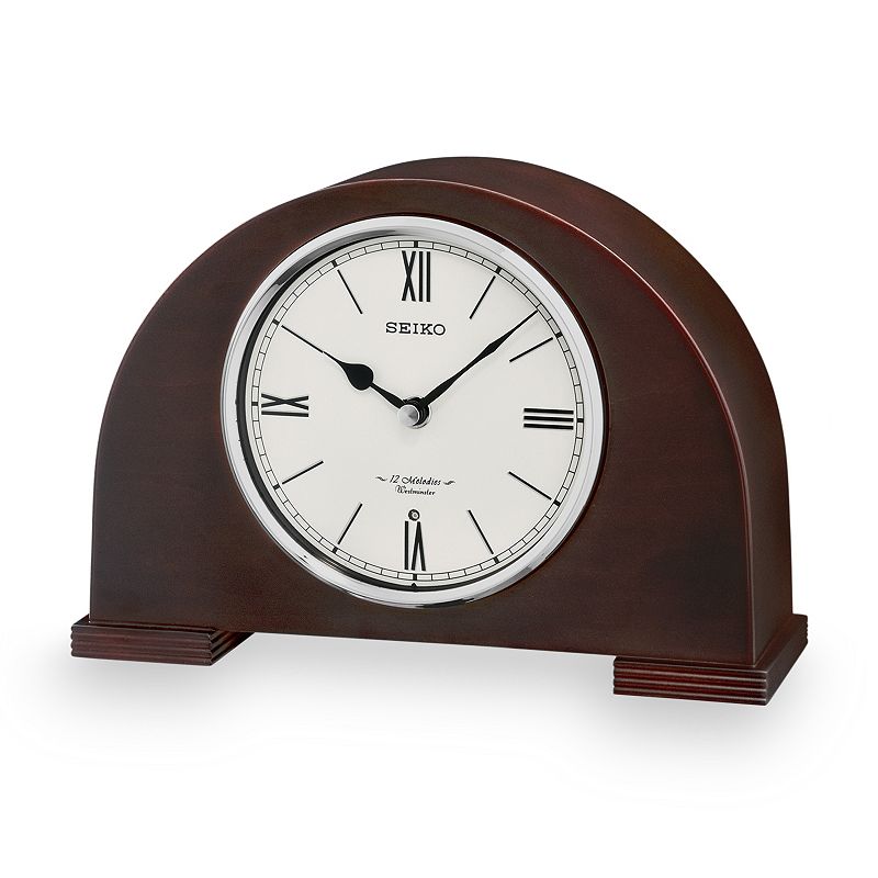 UPC 029665180063 product image for Seiko Branwen Wood Musical Desk Clock - QXW239BLH, Brown | upcitemdb.com