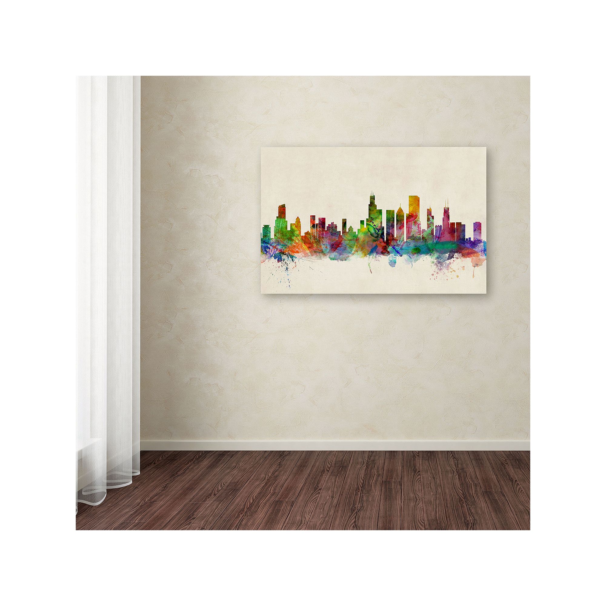Chicago, Illinois Canvas Wall Art, Multicolor